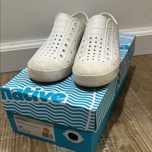 Native Jefferson White Slip-On Shoes